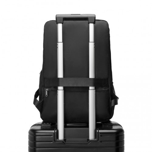 EQ2313 - Kono Versatile Sports Backpack With Independent Shoe Compartment - Black - Easy Luggage