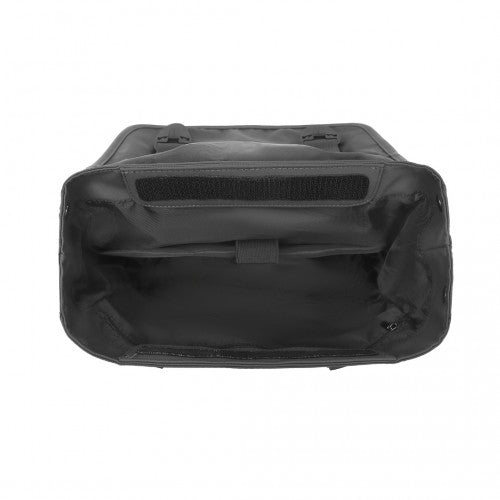 EQ2327 - Kono PVC Coated Water - resistant Streamlined And Innovative Flap Backpack - Black - Easy Luggage