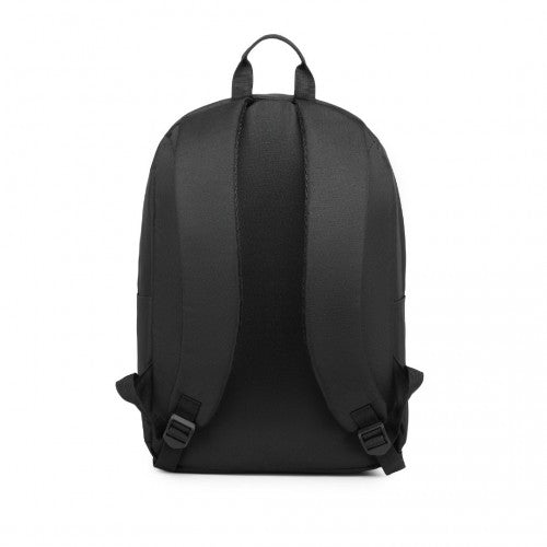 EQ2360 - Kono Durable Polyester Glow - in - the - Dark School Backpack - Black - Easy Luggage