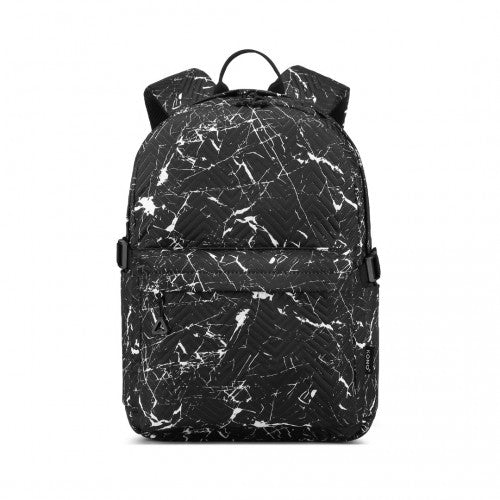 EQ2361 - Kono Water - Resistant School Backpack With Secure Laptop Compartment - Black - Easy Luggage