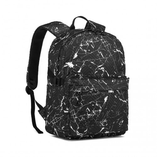 EQ2361 - Kono Water - Resistant School Backpack With Secure Laptop Compartment - Black - Easy Luggage