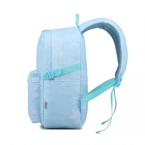 EQ2361 - Kono Water - Resistant School Backpack With Secure Laptop Compartment - Blue - Easy Luggage