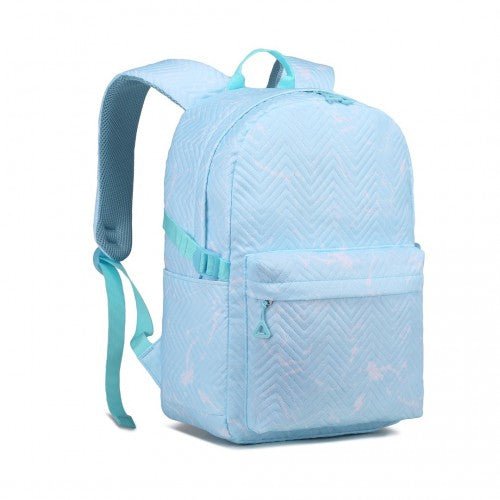 EQ2361 - Kono Water - Resistant School Backpack With Secure Laptop Compartment - Blue - Easy Luggage