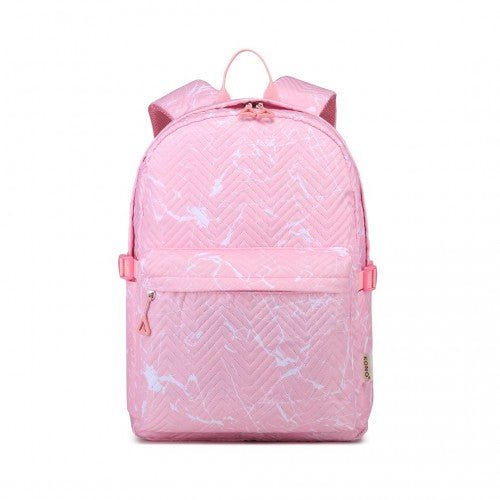 EQ2361 - Kono Water - Resistant School Backpack With Secure Laptop Compartment - Pink - Easy Luggage