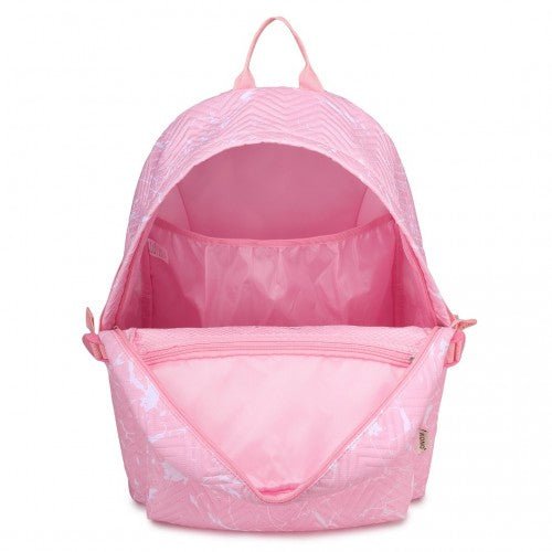 EQ2361 - Kono Water - Resistant School Backpack With Secure Laptop Compartment - Pink - Easy Luggage