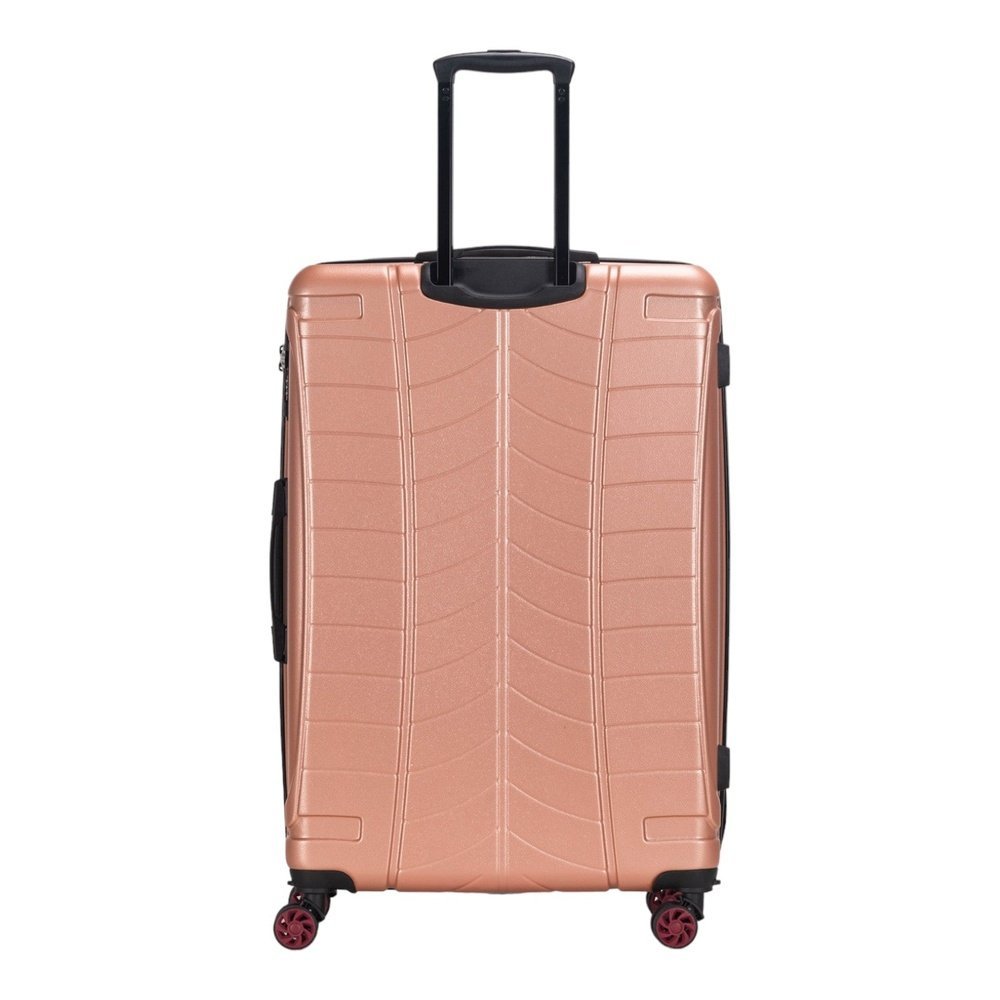 Fantana Polypropylene 4 Wheels Hard Shell Cabin, Ultra Light - Anti - Theft Zipper More Sizes Availaible Rose Gold - Easy Luggage
