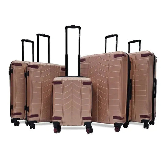 Fantana Polypropylene 4 Wheels Hard Shell Cabin, Ultra Light - Anti - Theft Zipper More Sizes Availaible Rose Gold - Easy Luggage