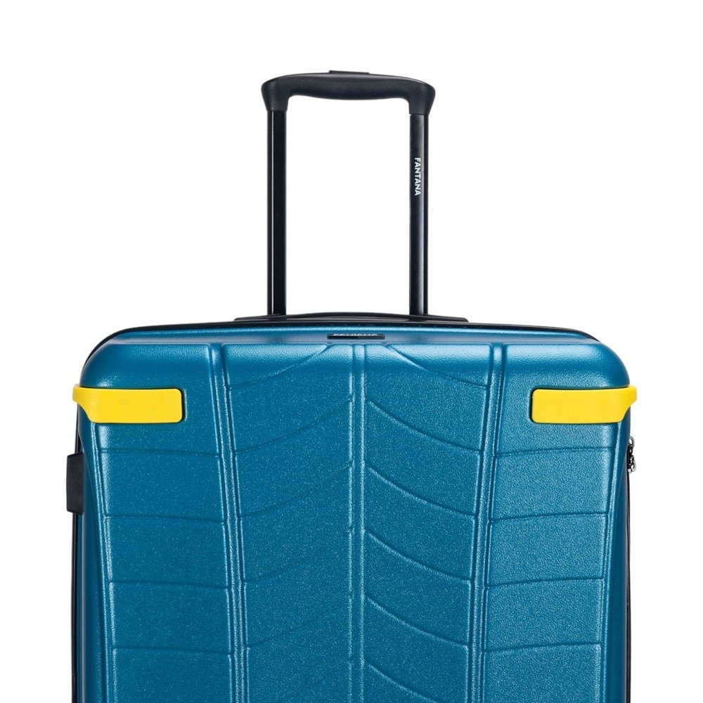 Fantana Polypropylene 4 Wheels Hard Shell Cabin, Ultra Light - Anti - Theft Zipper More Sizes Availaible Turquoise - Easy Luggage