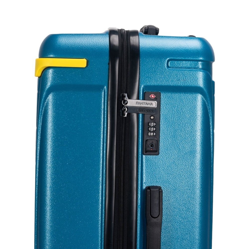 Fantana Polypropylene 4 Wheels Hard Shell Cabin, Ultra Light - Anti - Theft Zipper More Sizes Availaible Turquoise - Easy Luggage