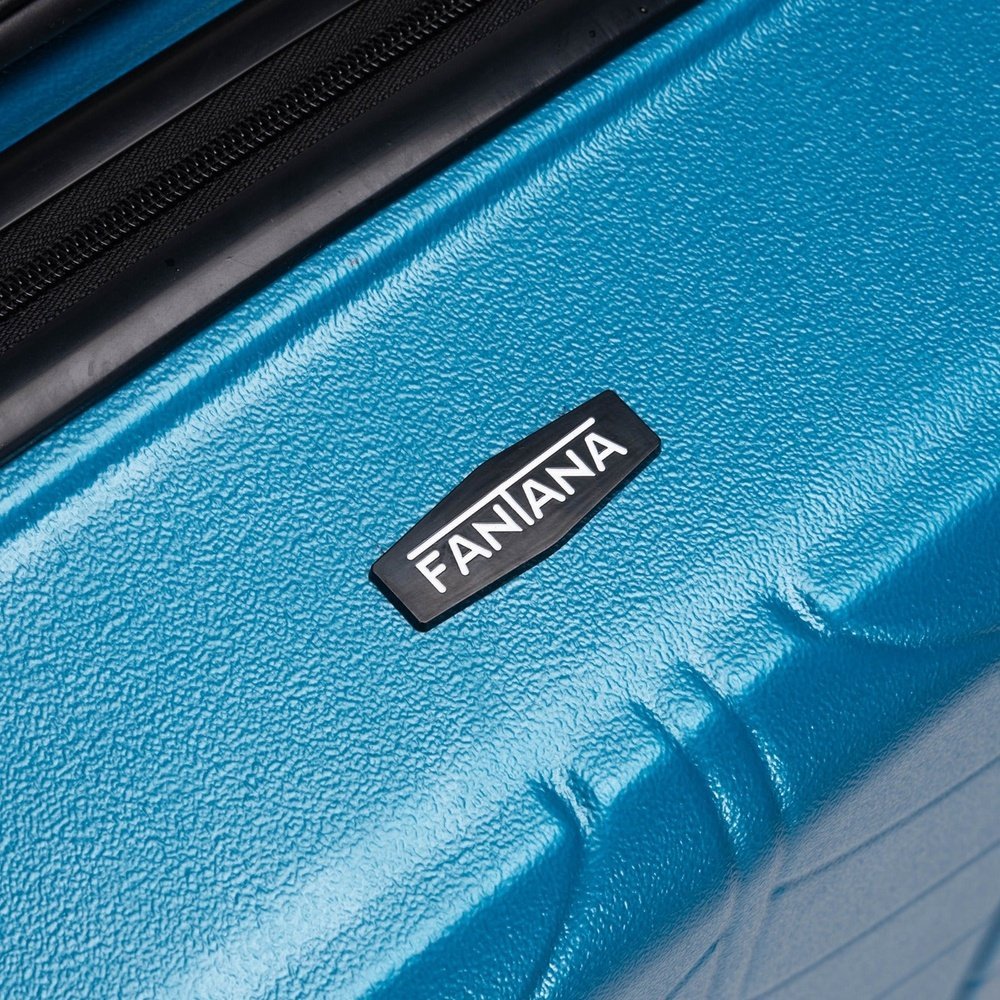 Fantana Polypropylene 4 Wheels Hard Shell Cabin, Ultra Light - Anti - Theft Zipper More Sizes Availaible Turquoise - Easy Luggage
