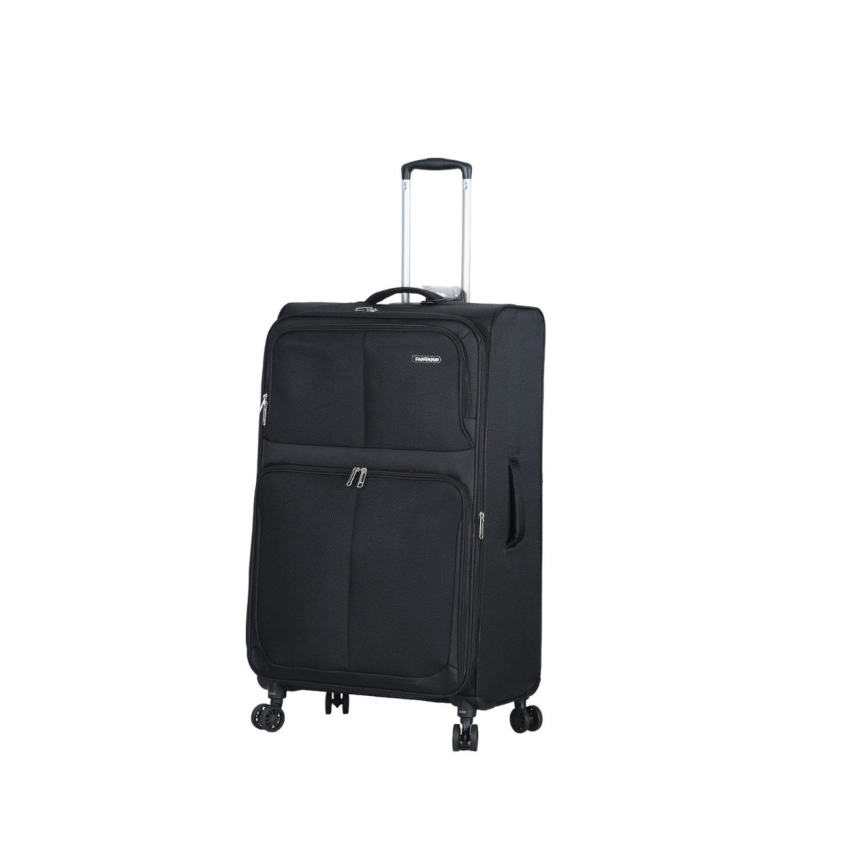 Fantana Super Light Soft Shell 4 - Wheels Expandable Luggage with Multiple Pockets Black - Easy Luggage