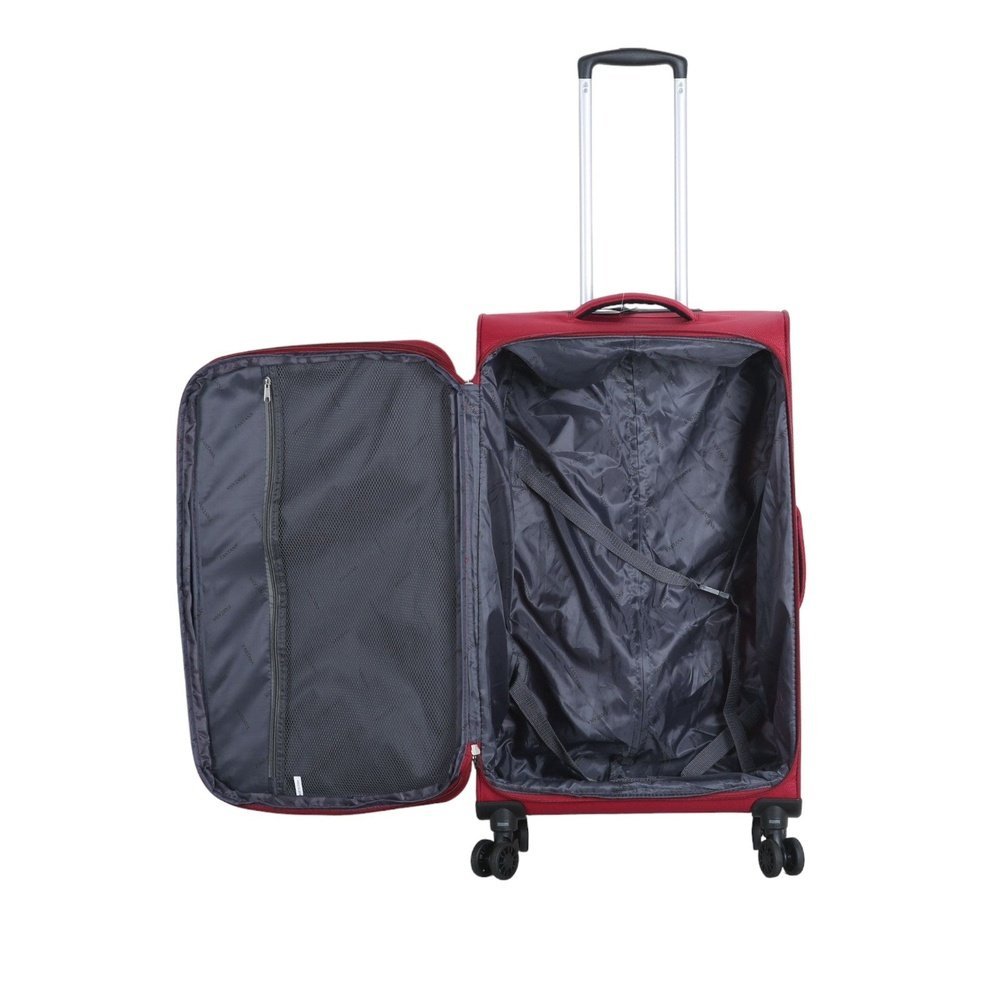 Fantana Super Light Soft Shell 4 - Wheels Expandable Luggage with Multiple Pockets Burgundy - Easy Luggage