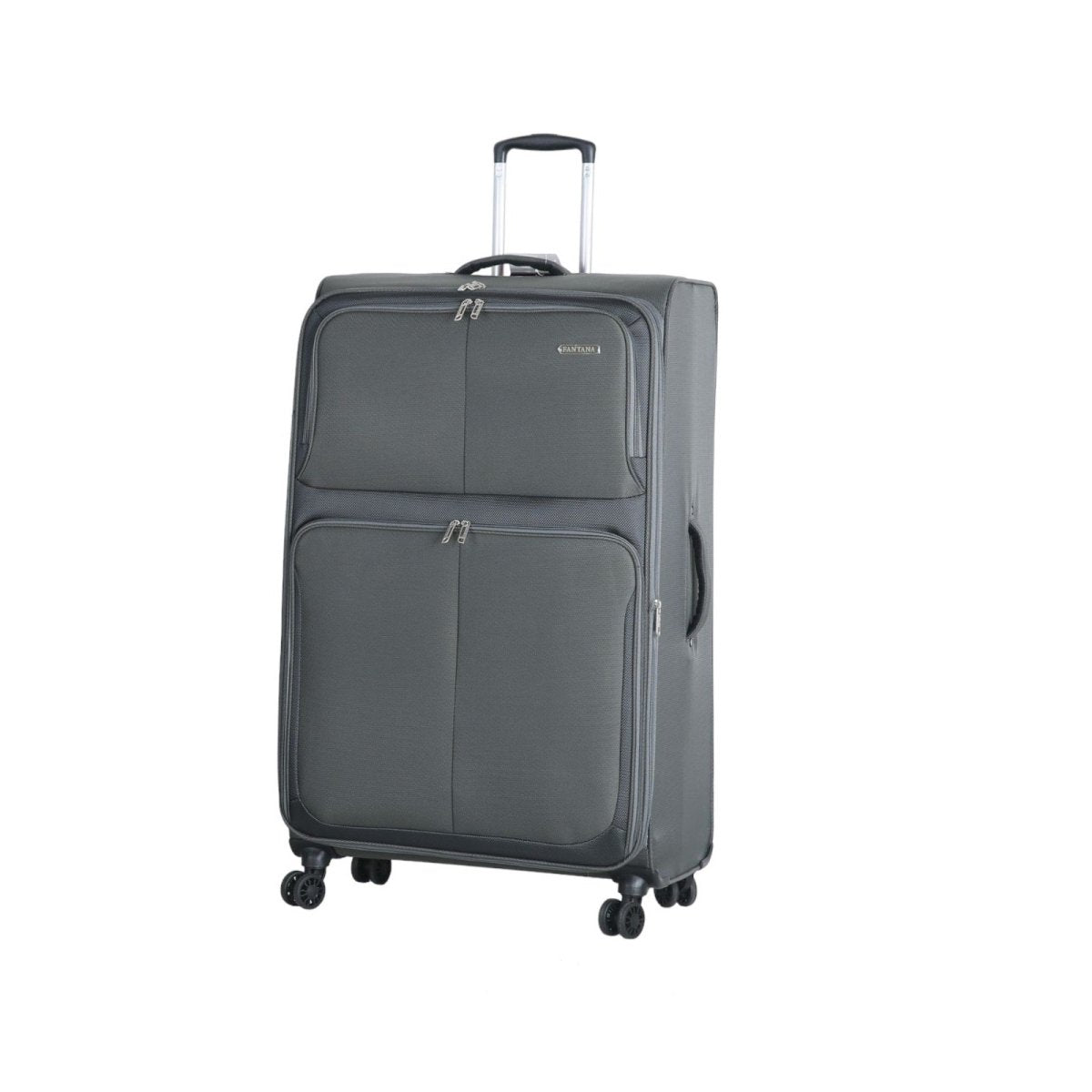 Fantana Super Light Soft Shell 4 - Wheels Expandable Luggage with Multiple Pockets Grey - Easy Luggage