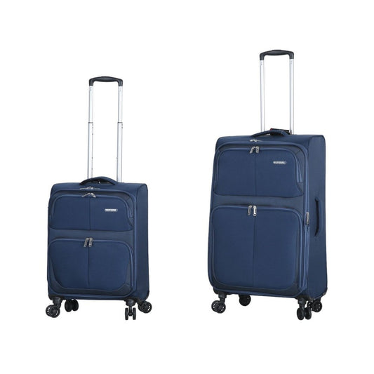 Fantana Super Light Soft Shell 4 - Wheels Expandable Luggage with Multiple Pockets Navy - Easy Luggage