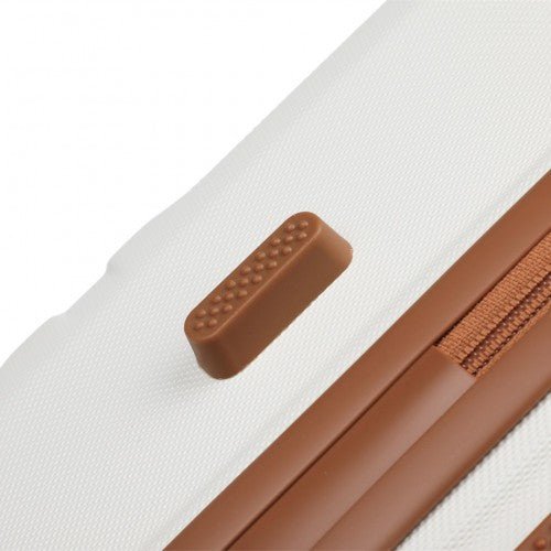 K1871 - 1L - Kono 12 Inch Lightweight Hard Shell ABS Vanity Case - Cream - Easy Luggage