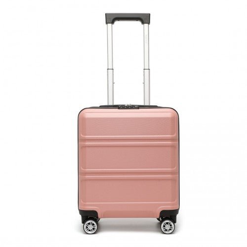K1871 - 1L - Kono ABS 16 Inch Sculpted Horizontal Design Cabin Luggage - Nude - Easy Luggage