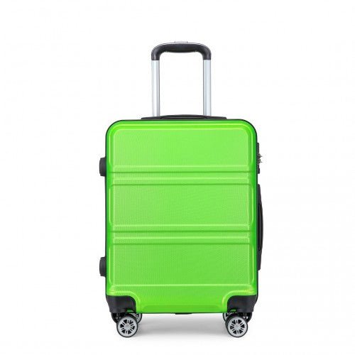 K1871 - 1L - Kono ABS 20 Inch Sculpted Horizontal Design Cabin Luggage - Green - Easy Luggage