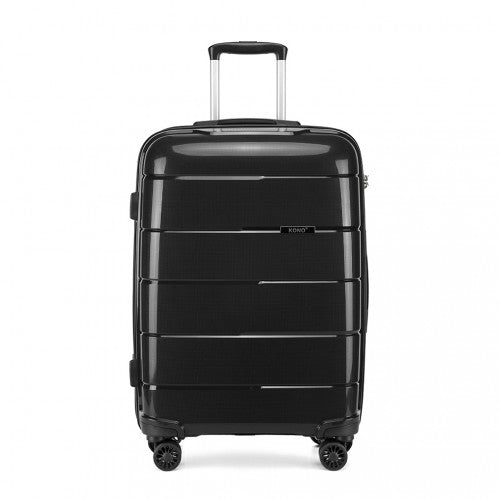 K1997L - KONO 28 INCH HARD SHELL PP SUITCASE - BLACK - Easy Luggage