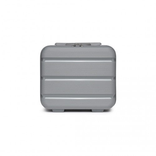 K2092L - Kono 14 Inch Bright Hard Shell PP Vanity Case - Grey - Easy Luggage