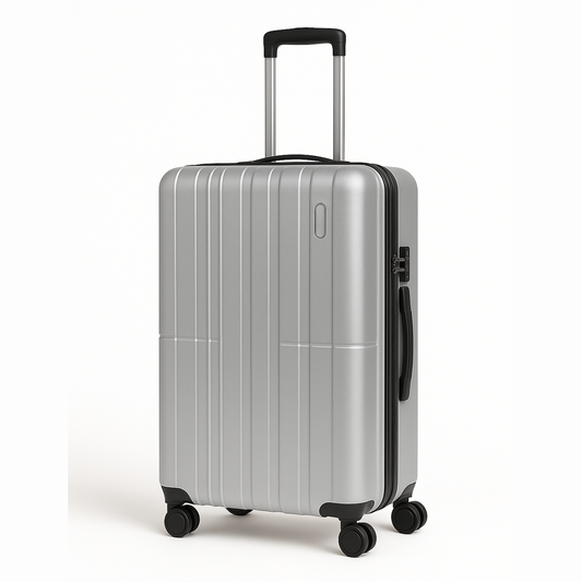 Tabby AeroGlide: Lightweight Hard Shell Luggage with Spinner Wheels – Silver