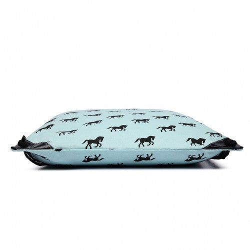 Easy Luggage E1406H - Miss Lulu Unisex Drawstring Backpack Horse Blue