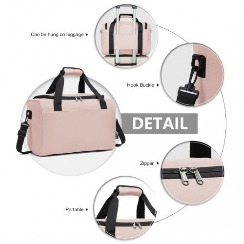 Easy Luggage E2016S - Kono Structured Travel Duffle Bag - Pink