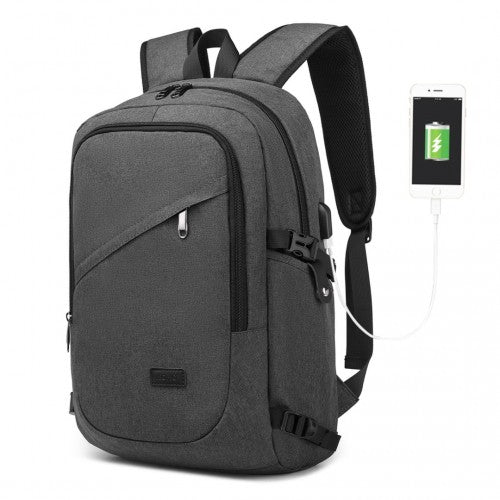 business laptop backpack uk E6715 - Kono Business Laptop Backpack with USB Charging Port