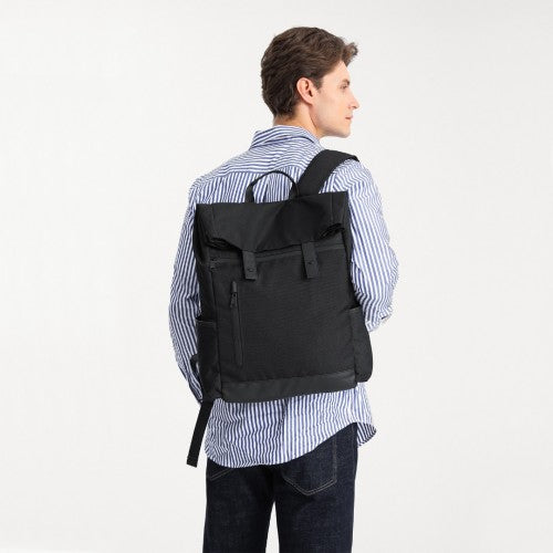 Easy Luggage EM2114 - Kono Waterproof Large Capacity School Laptop Backpack - Black