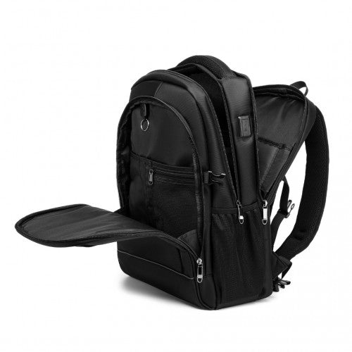 Easy Luggage EM2130 - Kono Functional Travel Backpack With USB Charging Port - Black