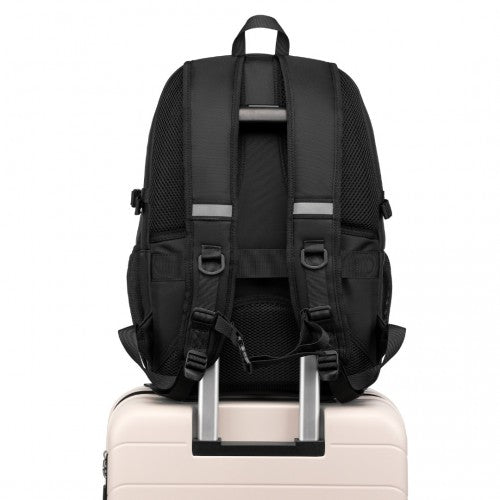 Easy Luggage EM2130 - Kono Functional Travel Backpack With USB Charging Port - Black