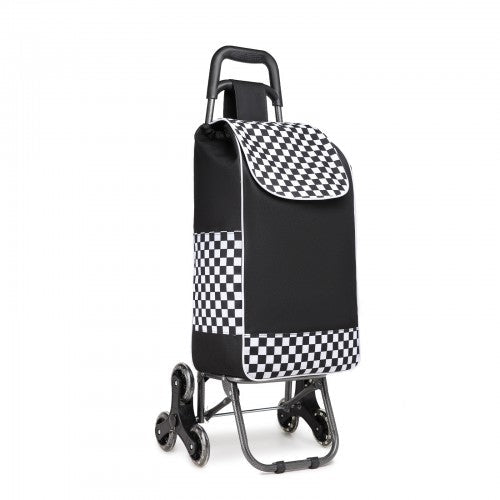 Easy Luggage EQ2043 - Kono 6 Wheel Push Shopping Trolley - Black