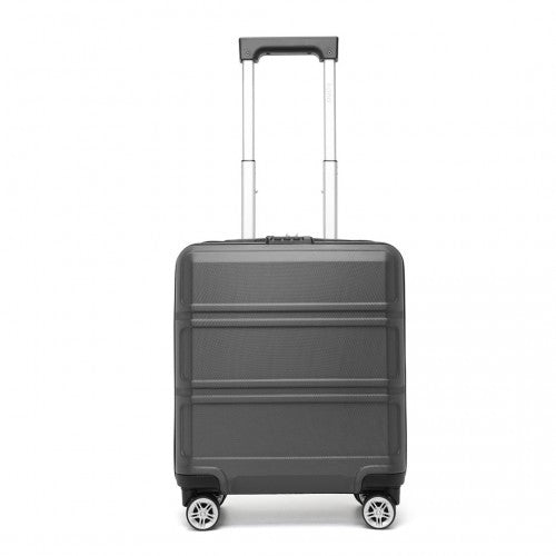 Easy Luggage K1871-1L - Kono ABS 16 Inch Sculpted Horizontal Design Cabin Luggage - Grey