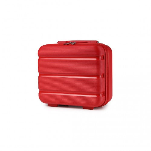Easy Luggage K2092L - Kono 14 Inch Bright Hard Shell PP Vanity Case - Red