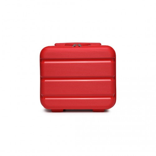 Easy Luggage K2092L - Kono 14 Inch Bright Hard Shell PP Vanity Case - Red