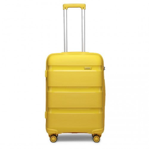 Easy Luggage K2092L - Kono 20 Inch Bright Hard Shell PP Carry-On Suitcase In Cabin Size - Yellow