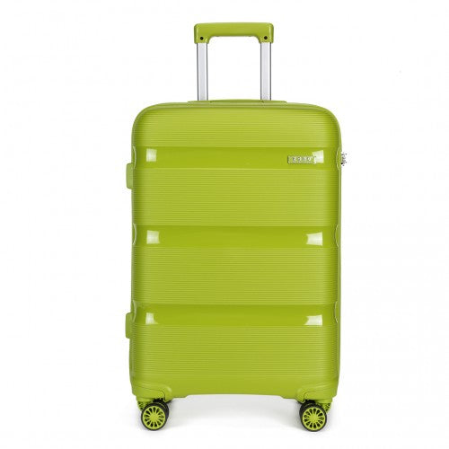 Easy Luggage K2092L - Kono 24 Inch Bright Hard Shell PP Suitcase - Classic Collection - Green