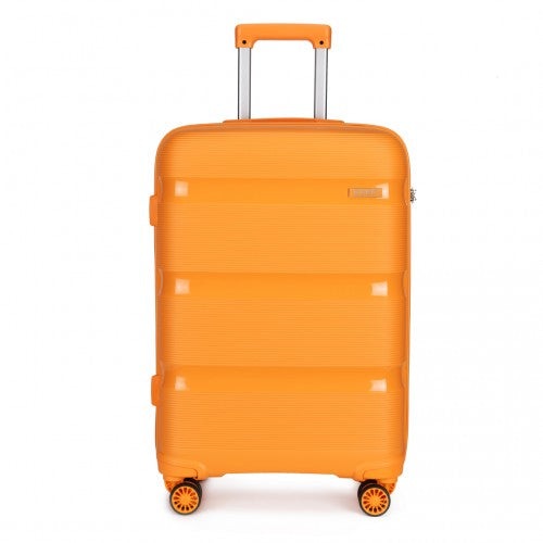 Easy Luggage K2092L - Kono 24 Inch Bright Hard Shell PP Suitcase - Classic Collection - Orange