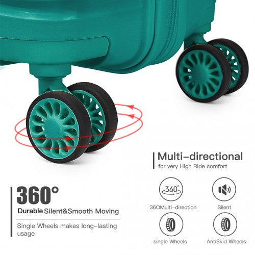 Easy Luggage K2094L - Kono 24 Inch Lightweight Polypropylene Hard Shell Suitcase With TSA Lock - Blue