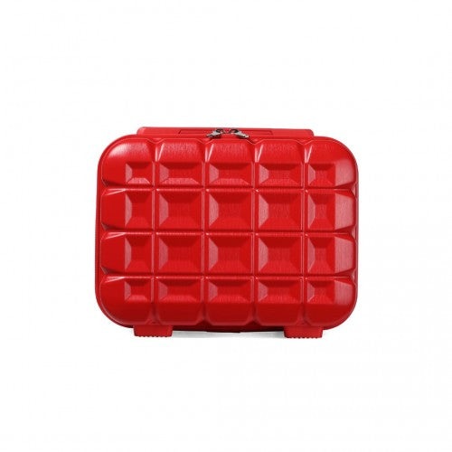 Easy Luggage K2292L - Kono 13 Inch Lightweight Hard Shell ABS Vanity Case - Red