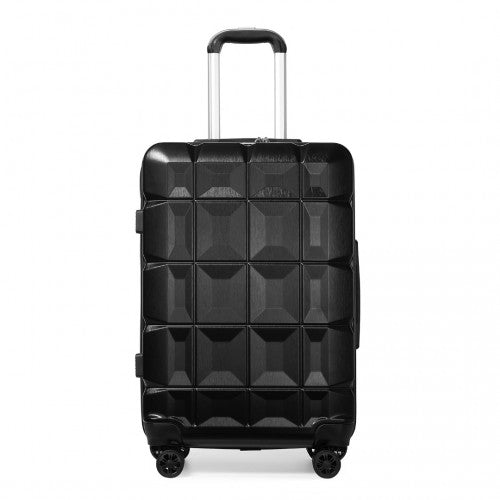 Easy Luggage K2292L - Kono 24 Inch Lightweight Hard Shell ABS Suitcase With TSA Lock - Black