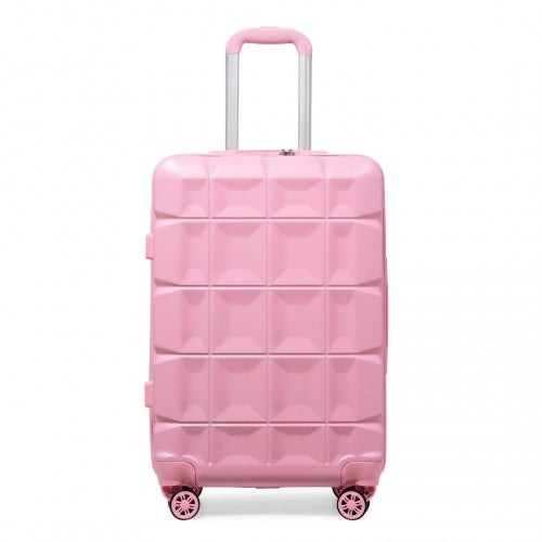 Easy Luggage K2292L - Kono 24 Inch Lightweight Hard Shell ABS Suitcase With TSA Lock - Pink