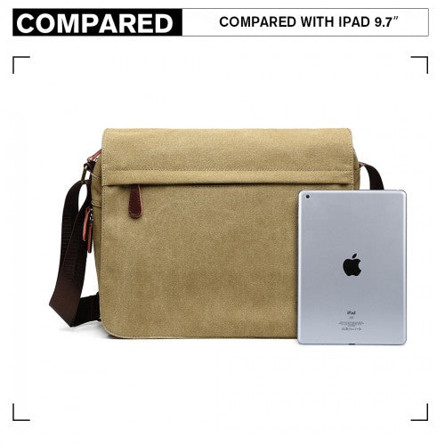 Easy Luggage LB1925 - Kono Classic Expanding Messenger Bag - Khaki