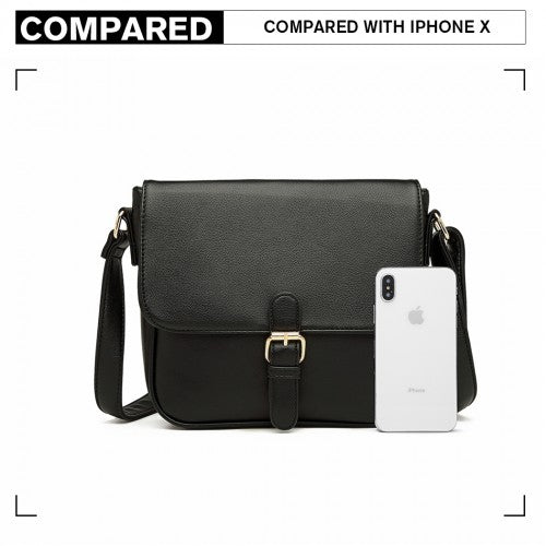 Easy Luggage LB2003 - Miss Lulu Classic Cross Body Shoulder Bag - Black