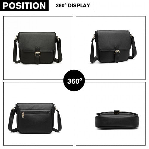 Easy Luggage LB2003 - Miss Lulu Classic Cross Body Shoulder Bag - Black