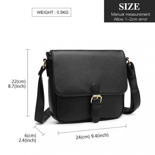 Easy Luggage LB2003 - Miss Lulu Classic Cross Body Shoulder Bag - Black