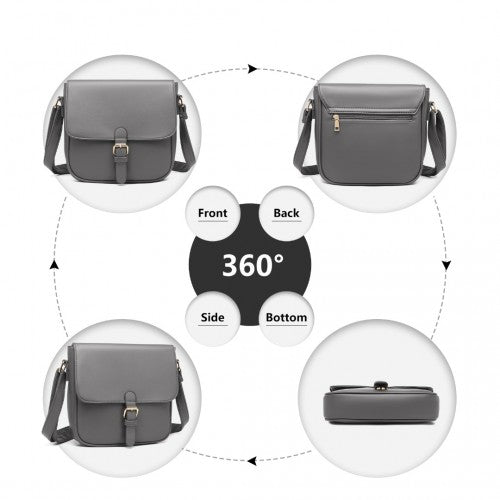 Easy Luggage LB2003 - Miss Lulu Classic Cross Body Shoulder Bag - Grey