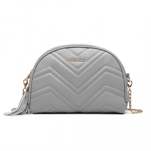 Easy Luggage LB2236 - Miss Lulu Trendy Tassel Crossbody Bag - Grey
