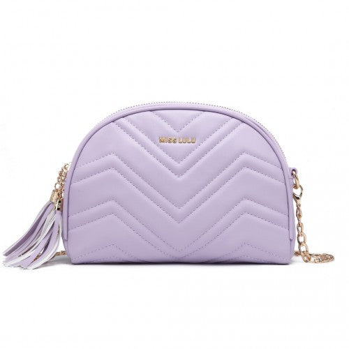 Easy Luggage LB2236 - Miss Lulu Trendy Tassel Crossbody Bag - Purple
