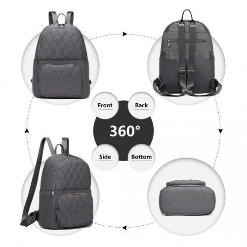 Easy Luggage LB2250 - Miss Lulu Casual Lightweight Ladies Backpack - Grey