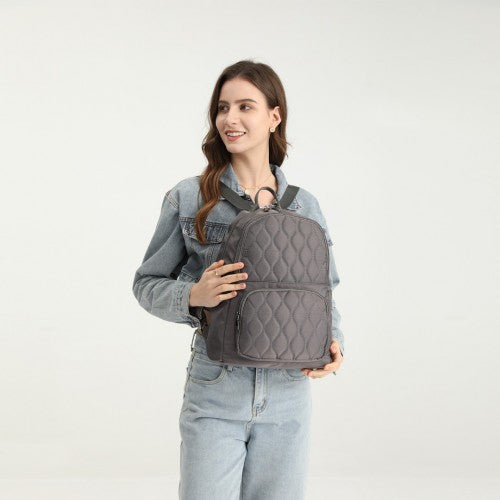 Easy Luggage LB2250 - Miss Lulu Casual Lightweight Ladies Backpack - Grey